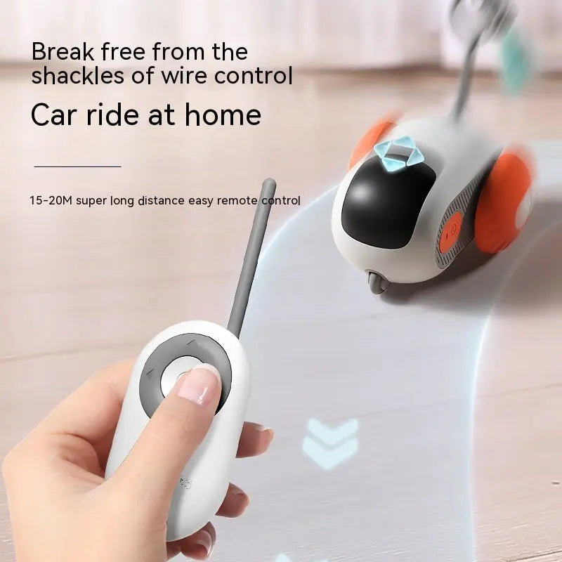 Remote Control Interactive Cat Car Toy, USB Charging, Automatic Chasing, Self-Moving Smart Remote Control Car, Interactive Cat Toy, Pet Product Nestora