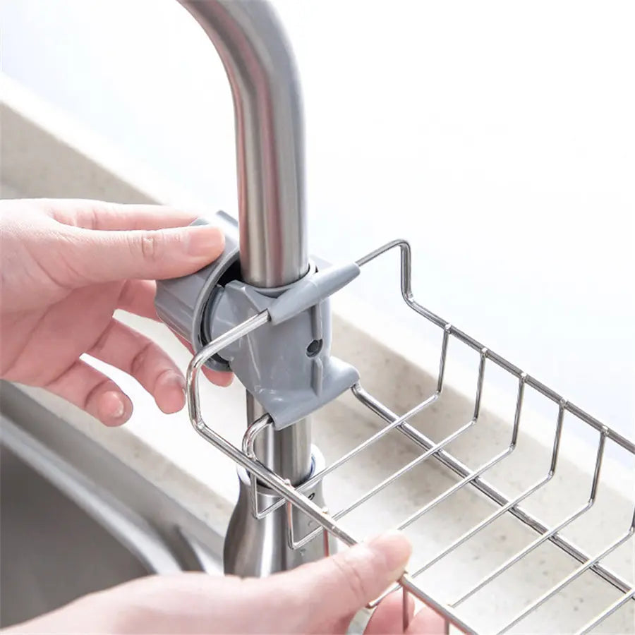 Adjustable Sink Drain Rack Sponge Storage Faucet Holder Soap Drainer Shelf Basket Organizer Kitchen Bathroom Accessories Nestora