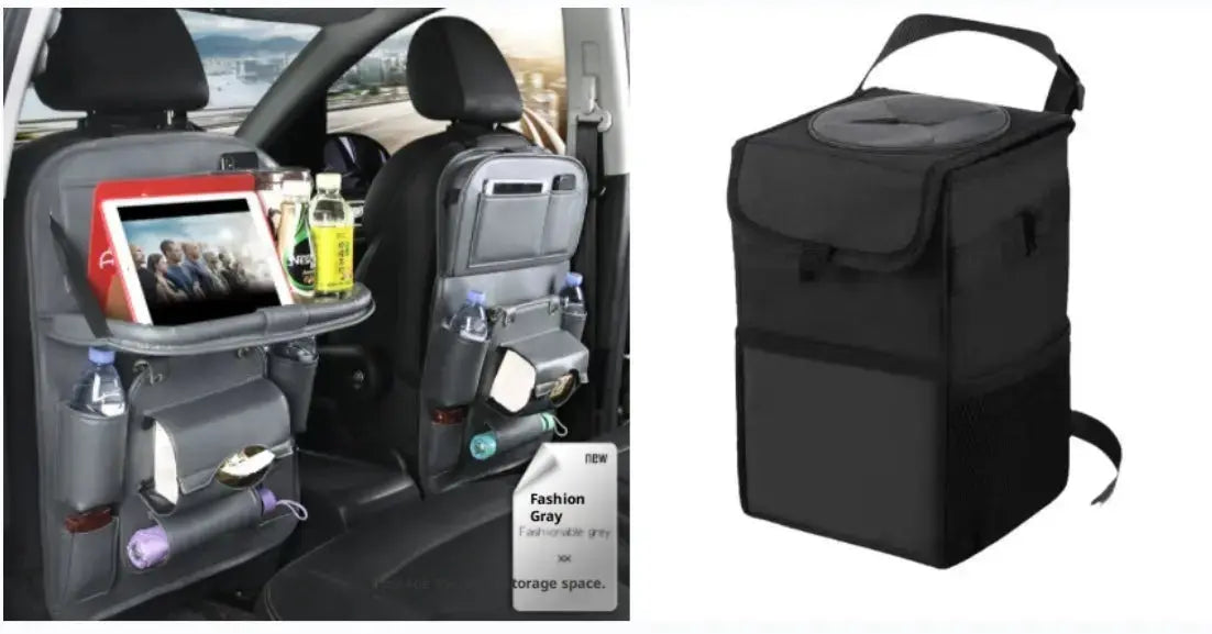 PU Leather Car Storage Bag Multifunction Seat Back Tray Hanging Bag Waterproof Car Organizer Automotive Interior Accessories Nestora PU Leather Car Storage Bag Multifunction Seat Back Tray Hanging Bag Waterproof Car Organizer Automotive Interior Accessories Nestora