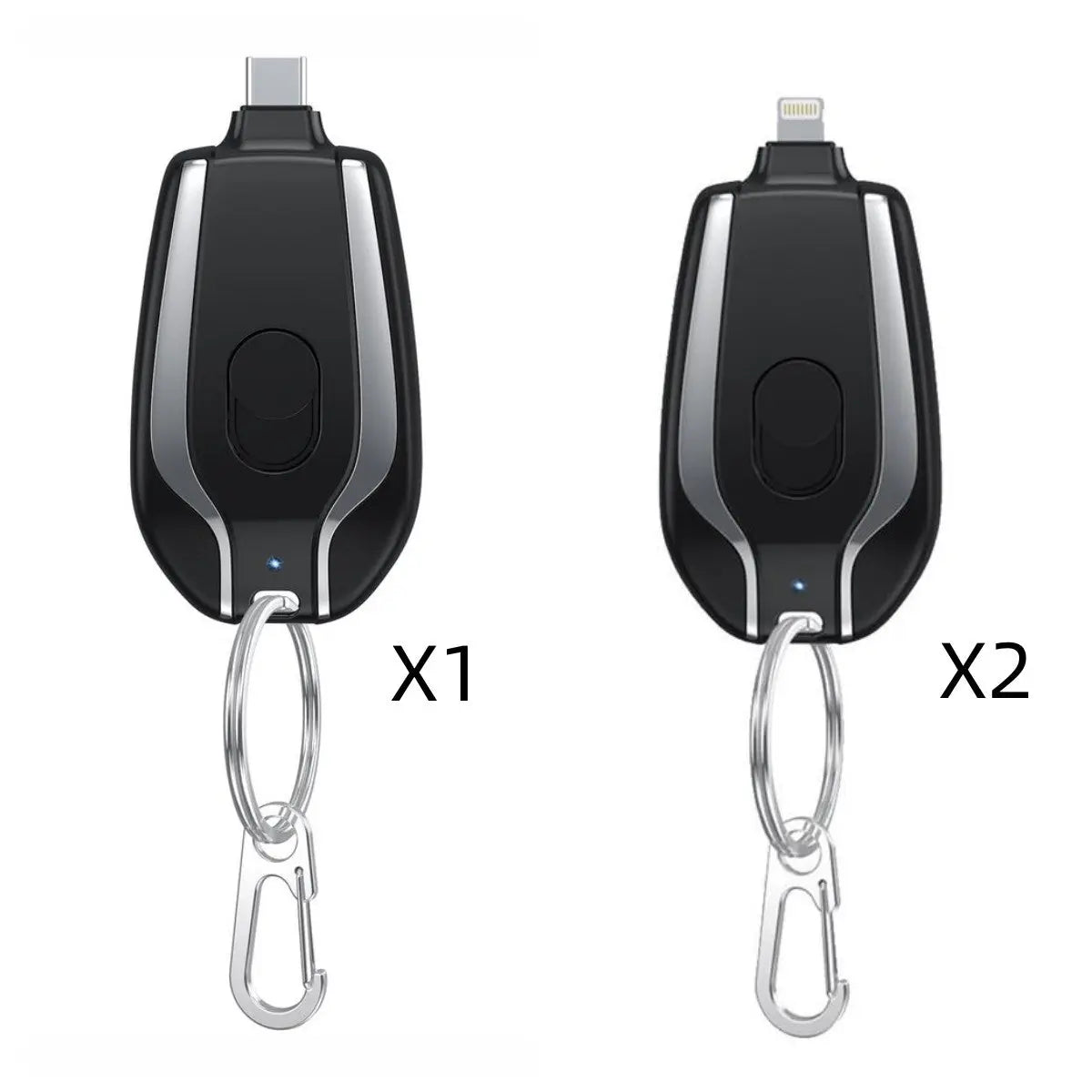 1500mAh Mini Emergency Power Pod Keychain Charger with Type-C Ultra-Compact Mini Battery Pack Fast Charging Backup Power Bank Nestora
