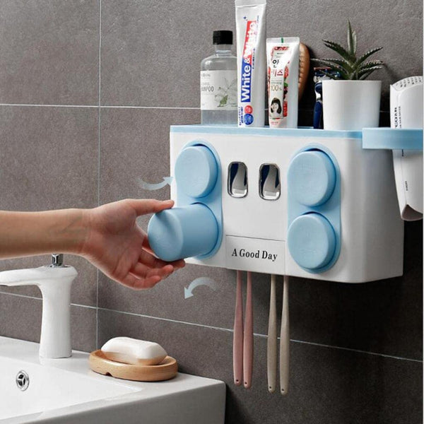 Nestora Wall-Mounted Bathroom Organizer – Self-Adhesive Storage Rack, Shelf Home Use
