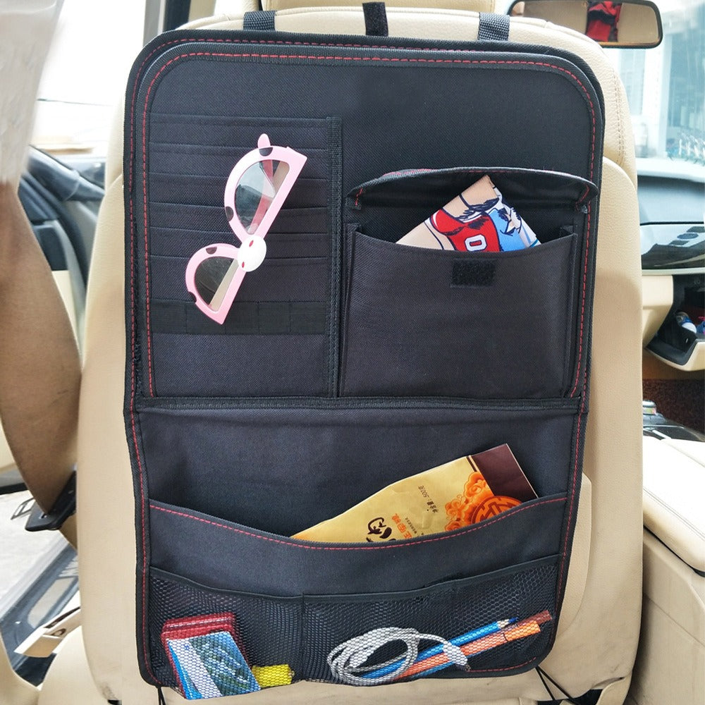 Nestora Car Seat Back Storage Bag – Foldable Dining Tray Travel Organizer, Interior