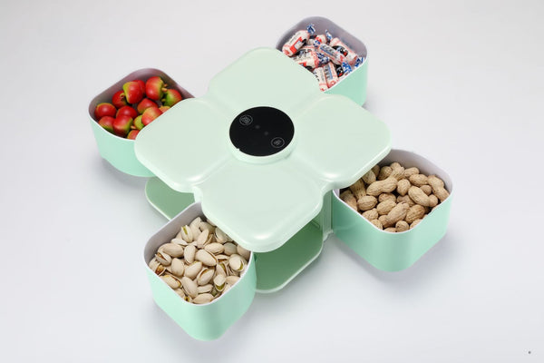Nestora Smart Candy & Dried Fruit Storage Box – Separated Compartments, White