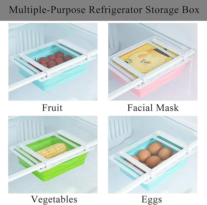Nestora Refrigerator Storage Box – Stackable Transparent Fridge Organizer Container