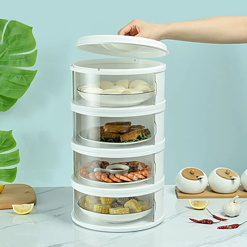 Nestora Stackable Insulation Storage Organizer – 4 Rack, Airtight Food Container Set