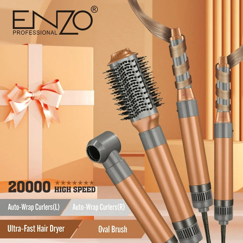 ENZO Professional FlexStyle Air Styler – Multi-Function Hair Dryer & Curler, Salon