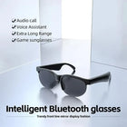 Intelligent Bluetooth smart sunglasses with audio call and voice assistant features.