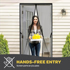 Nestora Hands-Free Magnetic Screen Door – Self-Closing Anti-Mosquito Mesh Door
