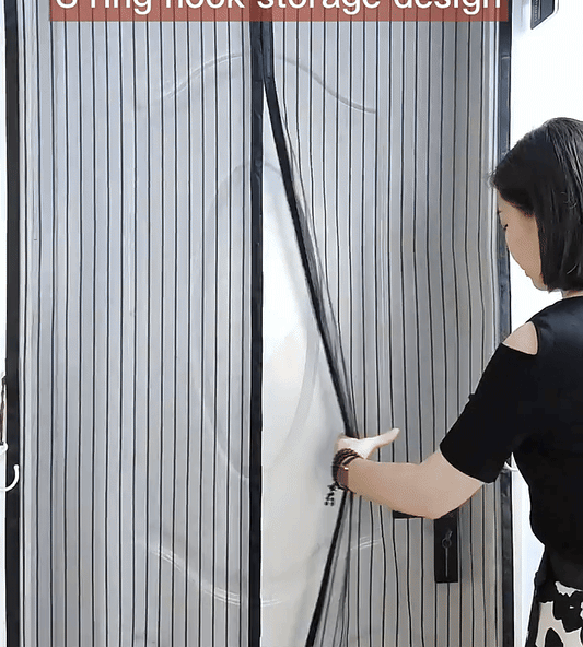 Nestora Hands-Free Magnetic Screen Door – Self-Closing Anti-Mosquito Mesh Door
