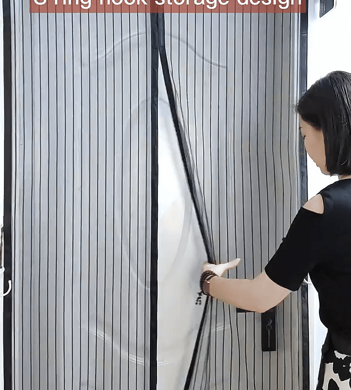 Nestora Hands-Free Magnetic Screen Door – Self-Closing Anti-Mosquito Mesh Door