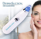 Dermasuction pore cleaning device for facial skin care and blackhead removal.