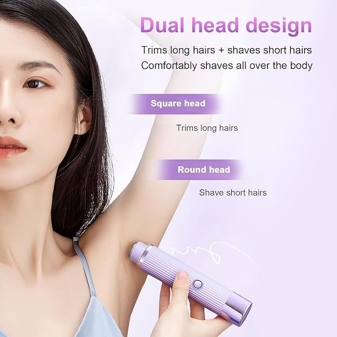 Nestora Double Head Electric Shaver – Rotary Men's Face & Body Trimmer, USB Charge