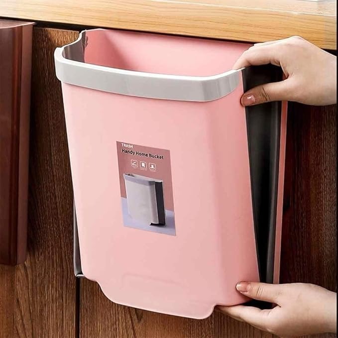 Nestora Foldable Hanging Trash Bin – Cabinet Door Waste Bin, Kitchen Space Saver