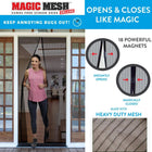 Nestora Hands-Free Magnetic Screen Door – Self-Closing Anti-Mosquito Mesh Door
