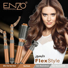 Enzo Professional FlexStyle multi-functional hair styler with auto-wrap curlers and oval brush.