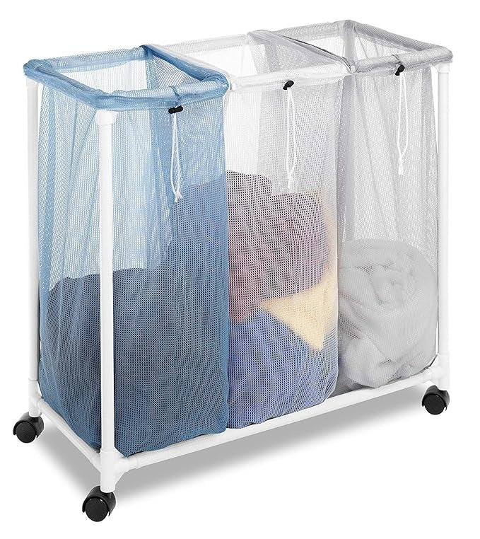 Nestora Laundry Basket with Clothing Sorter – Foldable Hamper, Home Laundry Use