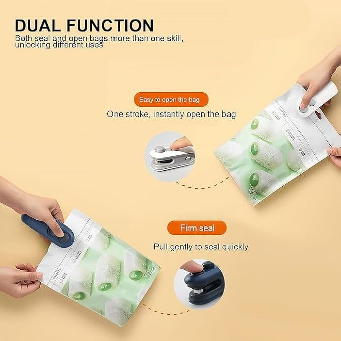 Nestora Portable USB Rechargeable Food Sealing Machine – Mini Heat Sealer, Snack Fresh