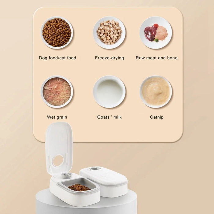 Nestora Automatic Pet Feeder – Smart Timer Food Dispenser, Stainless Bowl Cat Dog
