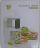 Universal food spiralizer model B450 slicing vegetables into ribbons