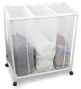 Nestora Laundry Basket with Clothing Sorter – Foldable Hamper, Home Laundry Use