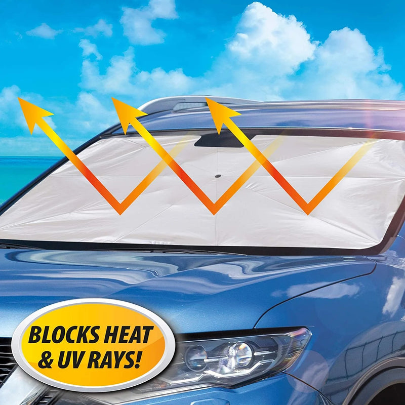 Nestora Car Windshield Sun Shade – Foldable UV Protection Sunscreen Cover, Auto