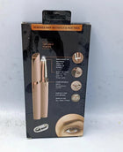 18K gold plated electric eyebrow hair remover with built-in light and precision tip.