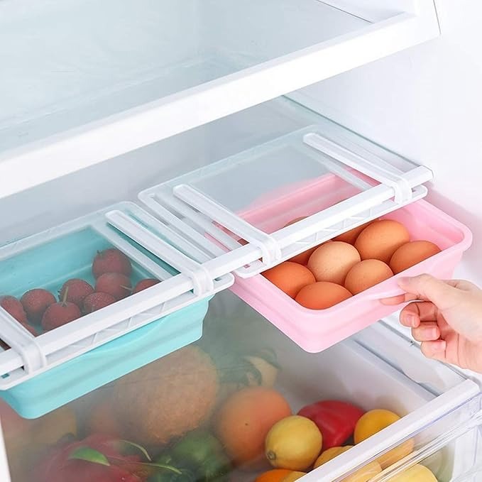Nestora Refrigerator Storage Box – Stackable Transparent Fridge Organizer Container