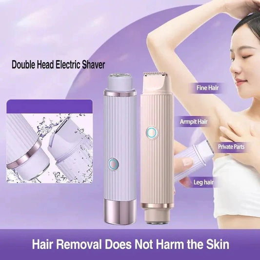 Nestora Double Head Electric Shaver – Rotary Men's Face & Body Trimmer, USB Charge