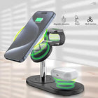 3-in-1 wireless charging station for smartphone, smartwatch, and wireless earbuds.