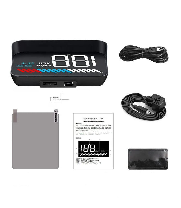 Nestora Vehicle HUD Head-Up Display – Car Speed GPS OBD2 Windshield Projector